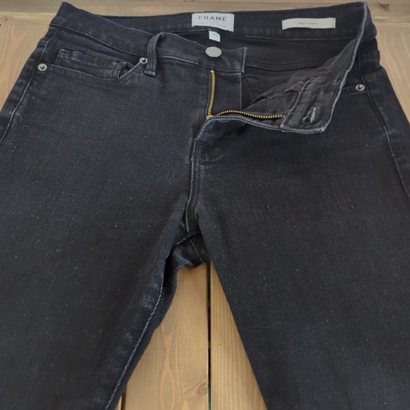 Frame Jagger True Skinny Black Jeans SZ 30 - Picture 9 of 14